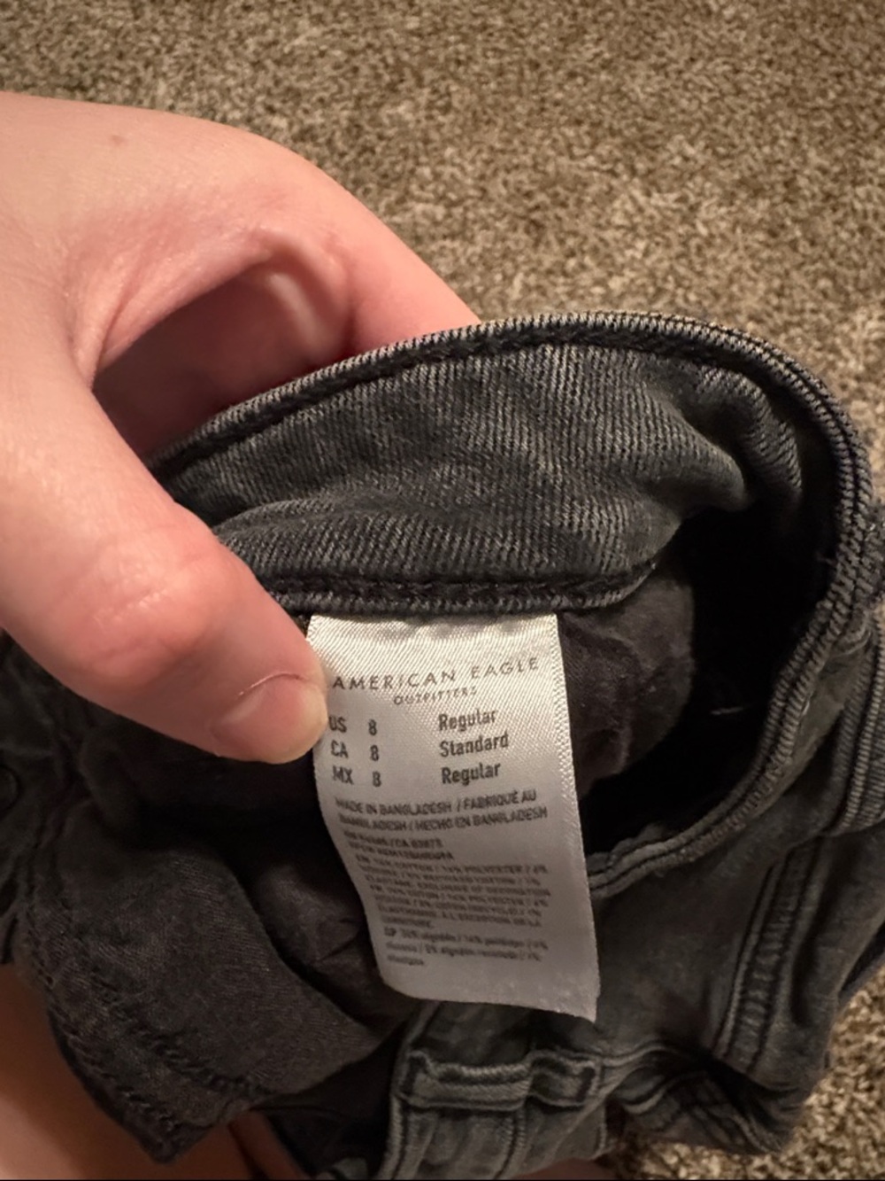 Women’s American Eagle Black/Grey Jeans - Picture 7 of 10